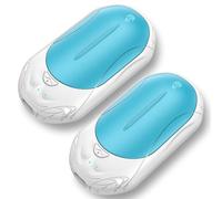 OUTJUT Chaufferette Main Rreutilisable 2 Pack, Chauffe Main électrique 6000mAh Chauffe-Poches Portable 3 Modes de Chauffage Rapide pour Sport en Plein Air Golf Camping en Hiver (Blanc Bleu)