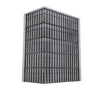 Outland Models Bâtiment commercial moderne à 5 étages en forme de L à l'échelle 1:87 HO