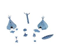 Outland Models Ensemble d'accessoires de camp amérindiens paysagers à l'échelle 1:64 S