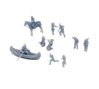 Outland Models Ensemble de figurines indiennes amérindiennes (vie) échelle 1:64 S