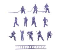 Outland Models Ensemble de figurines pompiers miniatures à l'échelle 1:64 S