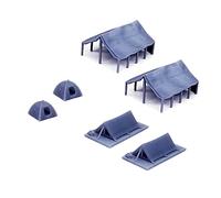 Outland Models Ensemble de tente de camping avec structure de paysage ferroviaire, échelle 1:160 N