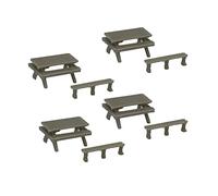 Outland Models Ensemble table et banc de pique-nique pour parc/jardin, échelle 1:87 HO