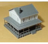 Outland Models Maisonnette ferroviaire blanche 2 étages Échelle 1:160