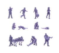 Outland Models Miniatures Ensemble de figurines paramédicales de premiers secours à l'échelle 1:87 HO