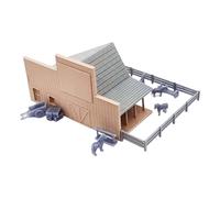 Outland Models Miniatures Old West livrée écurie avec chevaux échelle 1:160 N