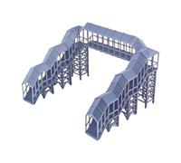Outland Models Passerelle aérienne avec auvent de paysage ferroviaire (avec auvent) échelle 1:160 N