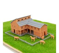 Outland Models Paysage ferroviaire de campagne maison de grange en forme de L avec accessoires échelle Z
