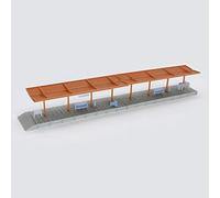 Outland Models Paysage ferroviaire - Plateforme passagers avec accessoires (couverture intégrale) - Échelle 1:160 N