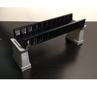 Outland Models Pont de poutre de chemin de fer noir (pour voie unique) avec échelle Piers Z