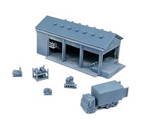 Outland Models Station de chargement pour entrepôt de paysage ferroviaire avec accessoires Échelle 1:220 Z