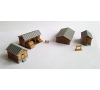 Outland Models Train Train Ferme Abri de jardin Maison de campagne Maison Maison Cottage Set N Scale