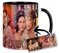 Outlander Sam Heughan Caitriona Balfe C Tasse Ceramique Intérieure et Poignée Noire Mug