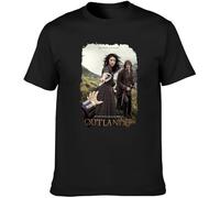 Outlander TV Season 2 The Story Continues Black Unisex Men's Tee Manches Courtes(Medium)