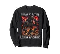Outlaw by Nature Legend by Choice Loup-Garou Sweatshirt
