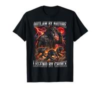 Outlaw by Nature Legend by Choice Loup-Garou T-Shirt