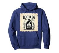 Outlaw Hillbilly Bootleg Billy Moonshine Musique Sweat à Capuche, Unisexe pour Adultes, Bleu Marine, M