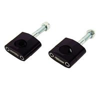 Outlaw Racing Kit de rehausseurs universels pour guidon de moto - Adaptateur de serrage de montage CNC - Standard 2,2 cm - Noir - Améliore la posture - Ajoute du confort - Accessoires de moto/moto