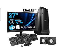 Outlet Computer Outsider Ordinateur PC de Bureau Complet - SSD 240 Go - Windows 11 Pro 64 BIT - WiFi - HDMI - VGA - Haut-PARLEURS Son Clavier ET Souris USB (CPU I7 - RAM 16GB, Monitor 27")