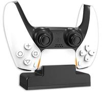 OUTLETISSIMO Base de charge pour contrôleur PS5 - Dock DualSense avec LED Indicateur de Charge - Support Double Compatible avec Stand USB pour DualShock 5