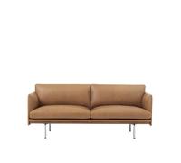 Muuto Canapé Outline 2 places Refine leather cognac-Black
