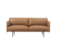 Muuto Outline Canapé 2 Places Cuir/Cognac/ Noir