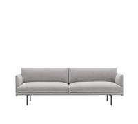 Muuto Canapé Outline 3 places tissu Clay 12-Black