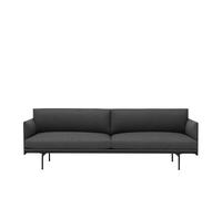 Muuto Canapé Outline 3 places 220 cm Remix 163 Noir