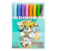 Outline Marker Pens, Paint Pen Set, Drawing Doodle Outline Markers Creative