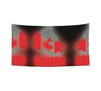 Outline Of Canada Impression Bannière de fête d'Halloween à suspendre pour les vacances, 1 pièce, idéale pour les rassemblements d'Halloween et de Noël