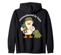 Outnumbered by Boys Funny Mom Mama Boy Mom Life Sweat à Capuche