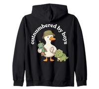 Outnumbered by Boys Funny Mom Mama Boy Mom Life Sweat à Capuche