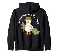 Outnumbered by Boys Funny Mom Mama Boy Mom Life Sweat à Capuche