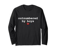 Outnumbered by Boys Mama Funny Mother’s Day Manche Longue