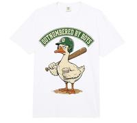 Outnumbered by Boys Mom Goose Baseball Mama Comfort Colors Adult Heavyweight T-Shirt