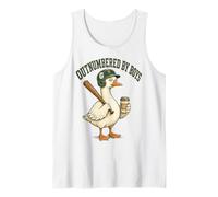 Outnumbered by Boys Mom Goose Baseball Mama Débardeur