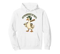 Outnumbered by Boys Mom Goose Baseball Mama Sweat à Capuche