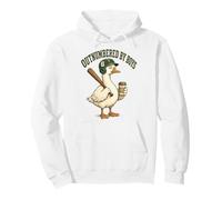Outnumbered by Boys Mom Goose Baseball Mama Sweat à Capuche