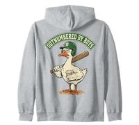 Outnumbered by Boys Mom Goose Baseball Mama Sweat à Capuche