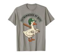 Outnumbered by Boys Mom Goose Baseball Mama T-Shirt
