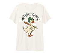 Outnumbered by Boys Mom Goose Baseball Mama T-Shirt Haut de Gamme