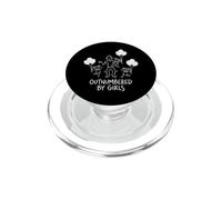 Outnumbered by Girls | Papa Drôle Papa Fille PopSockets PopGrip pour MagSafe