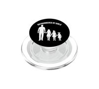 Outnumbered by Girls | Papa Drôle Papa Fille PopSockets PopGrip pour MagSafe