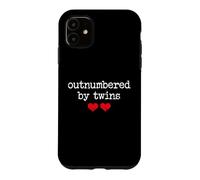 Outnumbered by Twins Boys Girls Dad Soon to Be Mom Pregnancy Coque pour iPhone 11