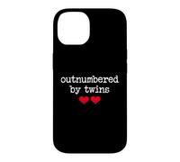 Outnumbered by Twins Boys Girls Dad Soon to Be Mom Pregnancy Coque pour iPhone 14
