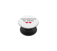 Outnumbered by Twins Boys Girls Dad Soon to Be Mom Pregnancy PopSockets PopGrip Adhésif