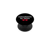 Outnumbered by Twins Boys Girls Dad Soon to Be Mom Pregnancy PopSockets PopGrip Adhésif