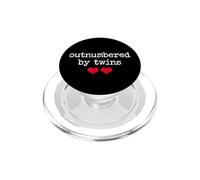 Outnumbered by Twins Boys Girls Dad Soon to Be Mom Pregnancy PopSockets PopGrip pour MagSafe