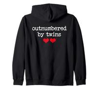 Outnumbered by Twins Boys Girls Dad Soon to Be Mom Pregnancy Sweat à Capuche