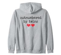 Outnumbered by Twins Boys Girls Dad Soon to Be Mom Pregnancy Sweat à Capuche